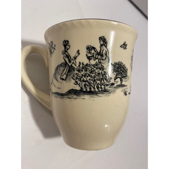 Vintage 1980s Wood & Sons England Toile de Joie Coffee Mug Earthenware - Picture 7 of 9